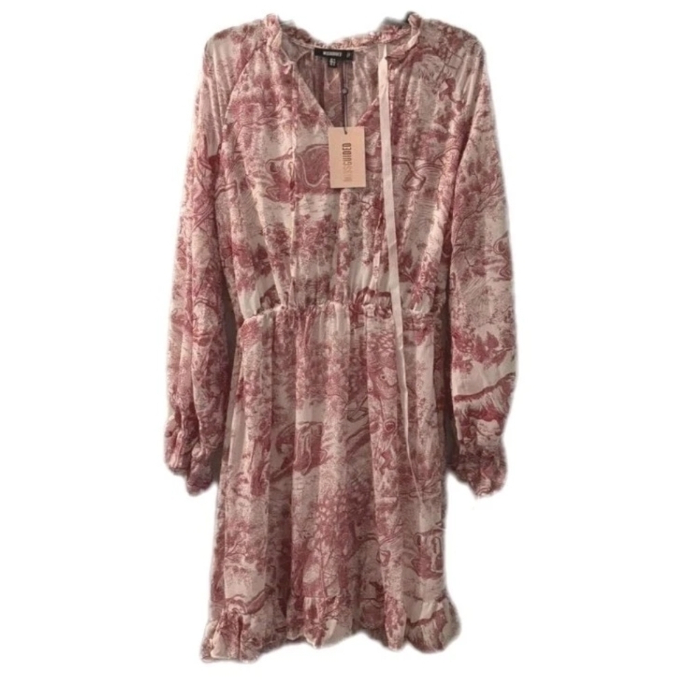 Missguided Red Patterned Dress